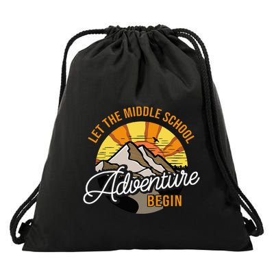 Let The Middle School Adventure Begin Middle School Teacher Drawstring Bag