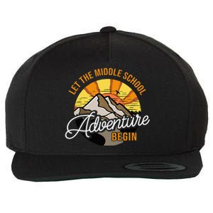 Let The Middle School Adventure Begin Middle School Teacher Wool Snapback Cap