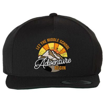 Let The Middle School Adventure Begin Middle School Teacher Wool Snapback Cap