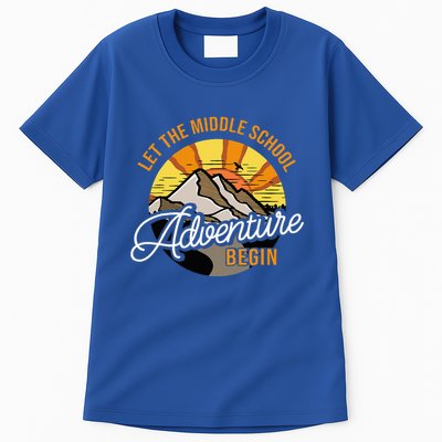 Let The Middle School Adventure Begin Middle School Teacher Tall T-Shirt