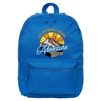 Let The Middle School Adventure Begin Middle School Teacher 16 in Basic Backpack