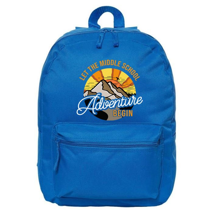 Let The Middle School Adventure Begin Middle School Teacher 16 in Basic Backpack