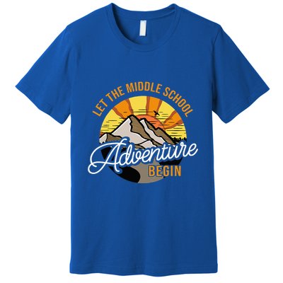 Let The Middle School Adventure Begin Middle School Teacher Premium T-Shirt