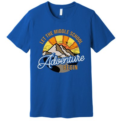 Let The Middle School Adventure Begin Middle School Teacher Premium T-Shirt