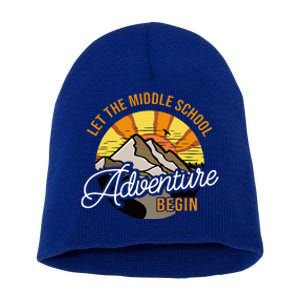 Let The Middle School Adventure Begin Middle School Teacher Short Acrylic Beanie