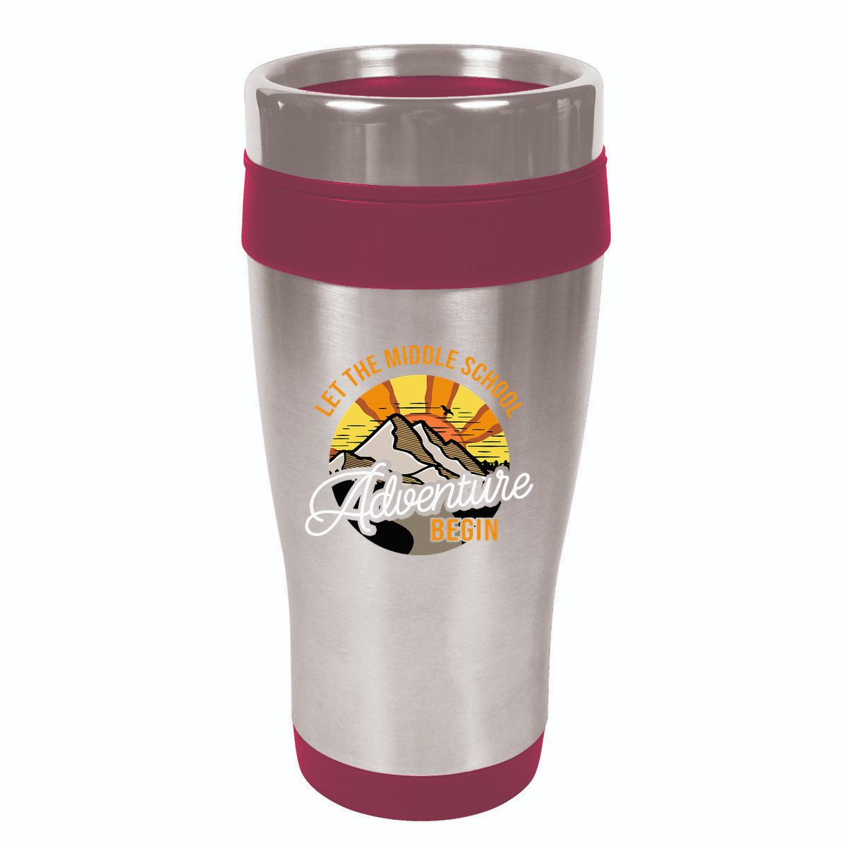 Let The Middle School Adventure Begin Middle School Teacher 16oz Travel Tumbler