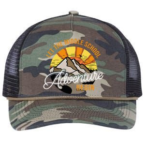 Let The Middle School Adventure Begin Middle School Teacher Retro Rope Trucker Hat Cap