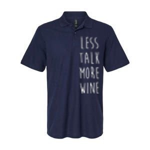 Less Talk More Wine Softstyle Adult Sport Polo