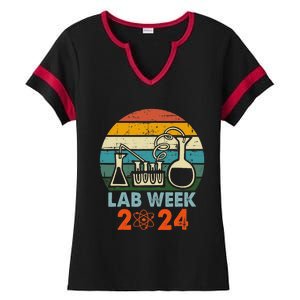 Laboratory Tech Medical Technician Scientist Lab Week 2024 Ladies Halftime Notch Neck Tee