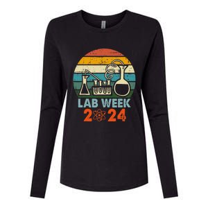 Laboratory Tech Medical Technician Scientist Lab Week 2024 Womens Cotton Relaxed Long Sleeve T-Shirt