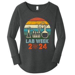 Laboratory Tech Medical Technician Scientist Lab Week 2024 Women's Perfect Tri Tunic Long Sleeve Shirt