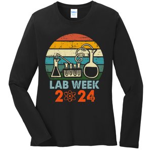 Laboratory Tech Medical Technician Scientist Lab Week 2024 Ladies Long Sleeve Shirt