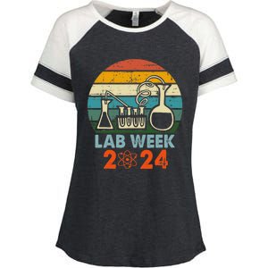 Laboratory Tech Medical Technician Scientist Lab Week 2024 Enza Ladies Jersey Colorblock Tee