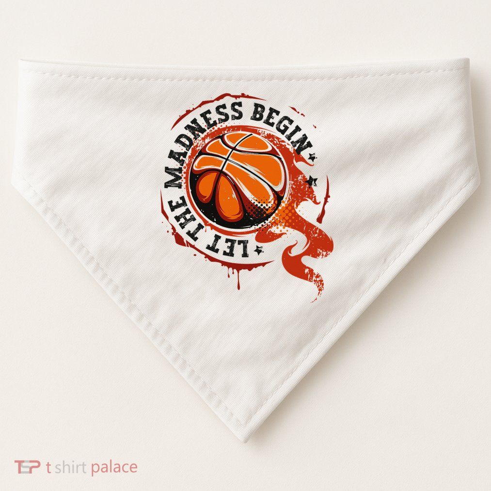 Let the Madness Begin College March Basketball Tournament USA-Made Doggie Bandana