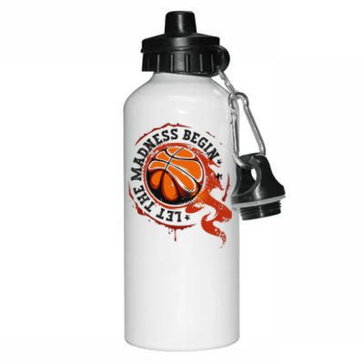 Let the Madness Begin College March Basketball Tournament Aluminum Water Bottle