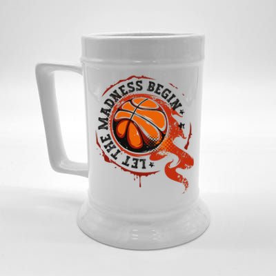 Let the Madness Begin College March Basketball Tournament Beer Stein