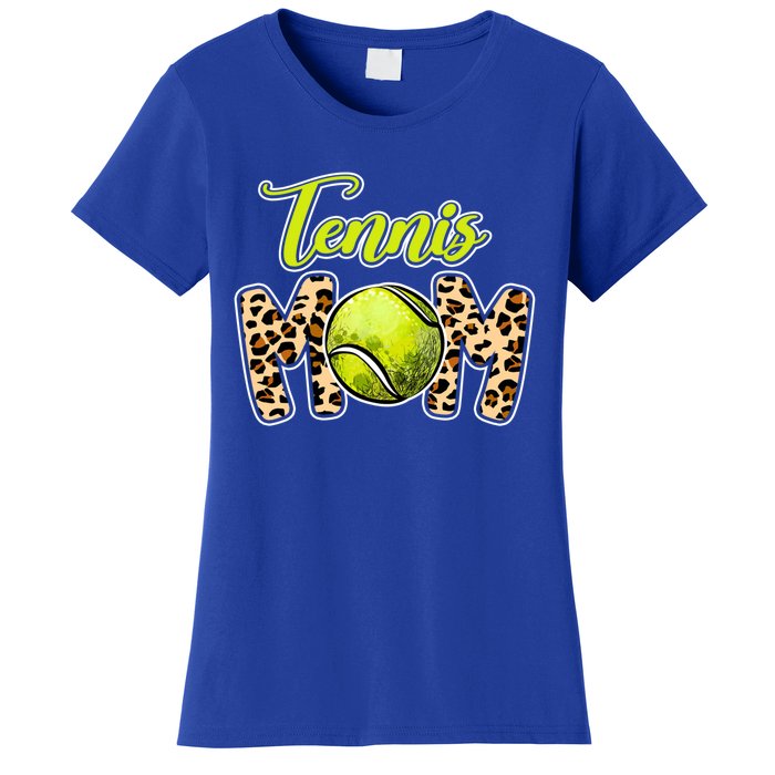 Leopard Tennis Mom Life Game Day Mama Mothers Day Gift Women's T-Shirt