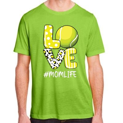 Love Tennis Mom Life Player With Leopard Adult ChromaSoft Performance T-Shirt