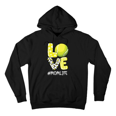 Love Tennis Mom Life Player With Leopard Hoodie