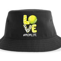 Love Tennis Mom Life Player With Leopard Sustainable Bucket Hat