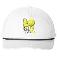 Love Tennis Mom Life Player With Leopard Snapback Five-Panel Rope Hat