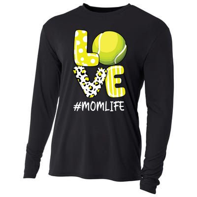 Love Tennis Mom Life Player With Leopard Cooling Performance Long Sleeve Crew