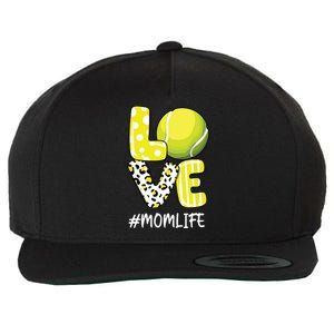 Love Tennis Mom Life Player With Leopard Wool Snapback Cap