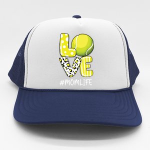 Love Tennis Mom Life Player With Leopard Trucker Hat