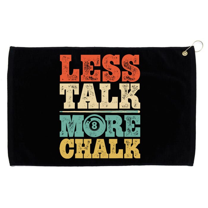 Less Talk More Chalk Funny Pool Billiards Player 8 Ball Grommeted Golf Towel