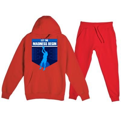 Let The Madness Begin Basketball Bring On The Big Tourney Premium Hooded Sweatsuit Set