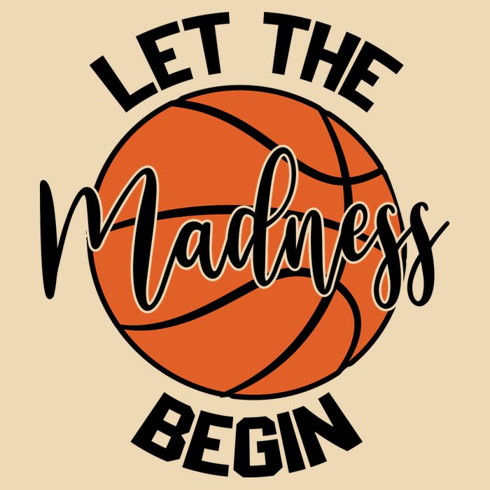 Let The Madness Begin College Basketball Drawstring Bag