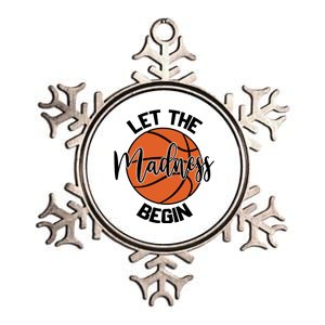 Let The Madness Begin College Basketball Metallic Star Ornament