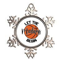 Let The Madness Begin College Basketball Metallic Star Ornament