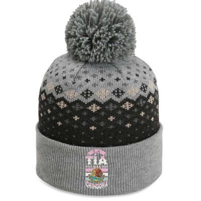 La Tía Más Chingona Mexican Aunty Gift The Baniff Cuffed Pom Beanie