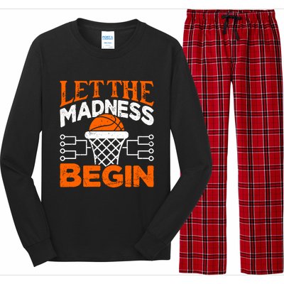 Let The Madness Begin College Basketball Long Sleeve Pajama Set