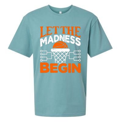 Let The Madness Begin College Basketball Sueded Cloud Jersey T-Shirt