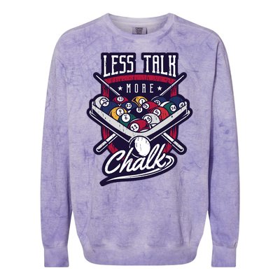 Less Talk More Chalk Billiards Colorblast Crewneck Sweatshirt