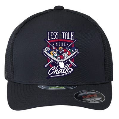 Less Talk More Chalk Billiards Flexfit Unipanel Trucker Cap