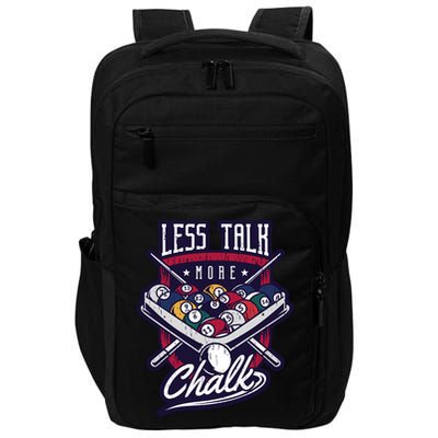Less Talk More Chalk Billiards Impact Tech Backpack