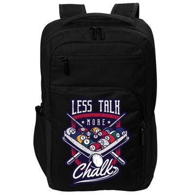 Less Talk More Chalk Billiards Impact Tech Backpack