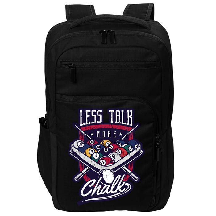 Less Talk More Chalk Billiards Impact Tech Backpack