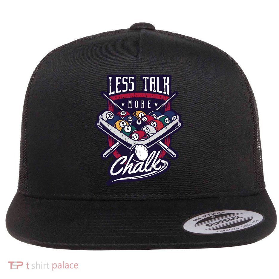 Less Talk More Chalk Billiards Flatbill Hat