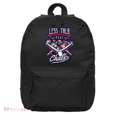 Less Talk More Chalk Billiards 16 in Basic Backpack