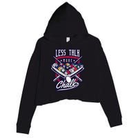 Less Talk More Chalk Billiards Crop Fleece Hoodie