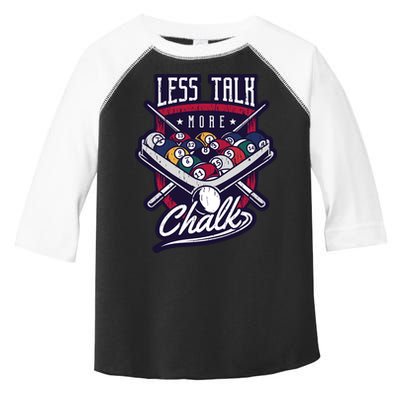 Less Talk More Chalk Billiards Toddler Fine Jersey T-Shirt