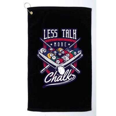 Less Talk More Chalk Billiards Platinum Collection Golf Towel