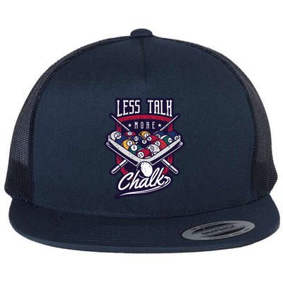 Less Talk More Chalk Billiards Flat Bill Trucker Hat