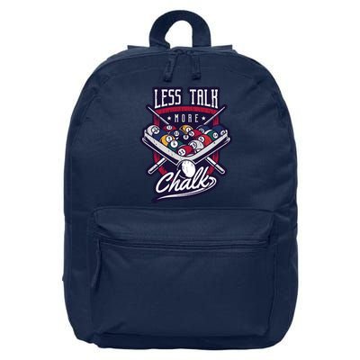 Less Talk More Chalk Billiards 16 in Basic Backpack