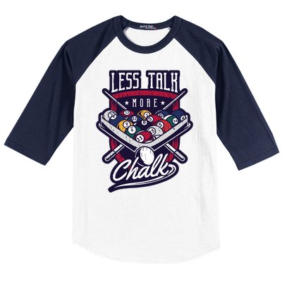 Less Talk More Chalk Billiards Baseball Sleeve Shirt