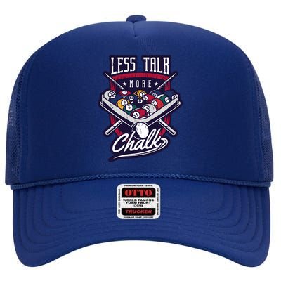 Less Talk More Chalk Billiards High Crown Mesh Back Trucker Hat